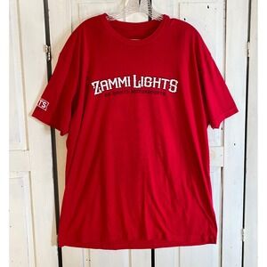 Saints Motorsports Zammi Lights Graphic‎ T-Shirt Mens Red Short Sleeve XL